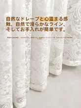 透光性の薄手レースカーテン【フレンチスタイル・伸縮式・穴あけ不要】