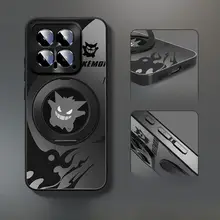 Xiaomi 14用 シンプルで個性的なクリエイティブケース【マットシリコン・回転スタンド・放熱機能】