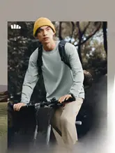男性用 長袖Tシャツ【通気性・速乾・アウトドア・高伸縮性・秋用】