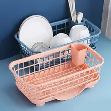 台所用 乾燥機能付き 食器収納ラック【多機能・水切りバスケット付き】