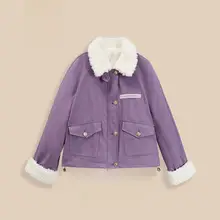 韓国風レトロデザインの加絨コート【小柄対応・冬用・通勤スタイル】