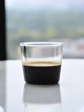 シンプルな高硼珪酸ガラス製コーヒーカップ【ハンドルなし・軽量・冷凍可・耐熱】