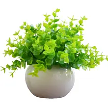 ミニフェイクグリーン植物のインテリア小物【デスク装飾・リビング用】