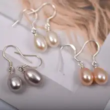 天然淡水強光パールイヤリング【シンプルなオーバル・小さくて洗練されたデザイン】