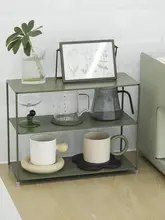 グリーン中世コーヒーコーナー カップ 棚