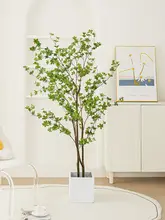 バイオニックプラント 大型ポット 室内装飾 木製擬似植物