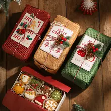 クリスマススイーツ用角型缶【ギフトボックス・クッキー＆ジンジャーブレッド用】