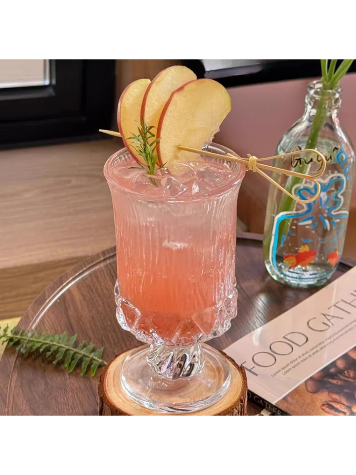 おしゃれなガラスジュースカップ【飲み物・カクテル・フルーツティー用】