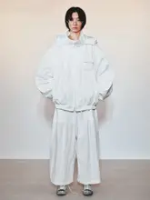 男女兼用 ゆったりとした袋状デザインのジャケット【立体的なデザイン・アウター】（セットアップ対応）