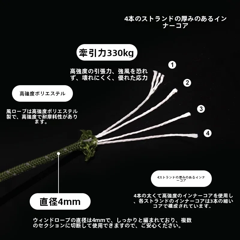 HIKEMAN 50m テントポールゴム：風に強いタープの耐久性と設置実績を解説