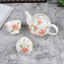 ティーポットセット 陶器 花柄 釉薬下彩 大容量 家庭用 アフタヌーンティー