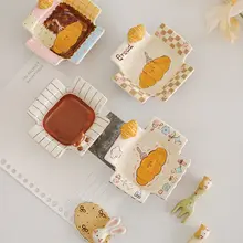 かわいいウサギデザインのコーヒーカップ【オフィス用・手作り・マドラー付き】
