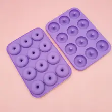 12連シリコンドーナツ型【厚手・フランス風デザイン・DIY用・チョコレートクッキーとケーキ用】