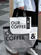 エコバッグ 手提げ 編み込みデザイン【防水・折りたたみ・大容量・PP素材】
