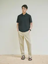 夏用快適な透湿性カジュアルパンツ【立体裁剪・黒・ウエストゴム】