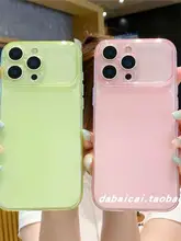 シンプルな無地大窓マット透明ソフトケース【Apple17用・全包・防衝撃対応】