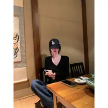 POET WONG ウール混長袖トップス【カジュアル・フィット】