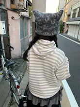 可愛い猫耳毛糸帽子【ファッションアクセント・優れた柔らかさ】