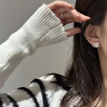 S925純銀製 ハート型ダブルレイヤーリング【シンプルでスタイリッシュ】