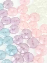 立体花朵デザインの装飾ボタン【パール光沢・手作りDIY用】