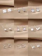 999純銀製 耳穴用ピアス【快適な着用・デザイン耳骨ピアス】