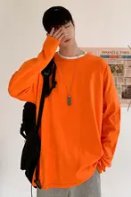 ユニセックス 長袖Tシャツ【無地・白・コットン・ゆったり・ラウンドネック】