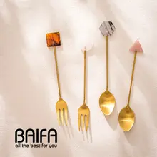 デザートフォーク フルーツフォーク ケーキフォーク カフェスプーン ステンレス おしゃれ 上品 インスタ映え 家庭用