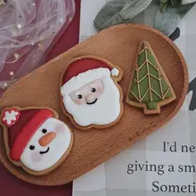 クリスマスデザインのサンタクロース＆スノーマンクッキー型【棒付き・デコレーション用】（セットアップ対応）