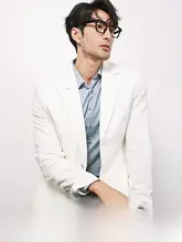 優雅で洗練されたデザイン！男士用結婚式対応ジャケット【ワンボタン・ビーズ縁取り】