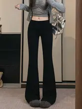 デザイン性の高い無地ストレッチカジュアルパンツ【春用・美脚効果・微フレア】