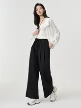 フィットの女性用ストレートパンツ【軽量・ウエストゴム・カジュアル】