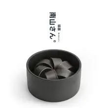 黒陶製 茶洗茶具【手作り・大サイズ・禅の雰囲気】