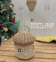 手作りのアコーヤ松ぼっくり型バスケット【子供部屋用・収納・撮影小道具】