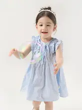女の子用夏のワンピース【おしゃれなデザイン・かわいいフリル付き】