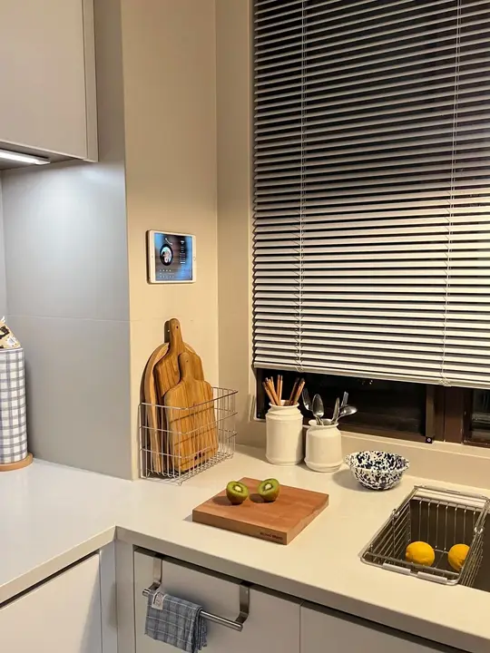白色キッチンデザイン！カウンタートップ用まな板スタンドと吊るしフック・調味料収納バスケット（セットアップ対応）