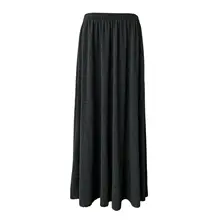 深灰色の糯米素材半身スカート【秋用・Aライン・体型カバー・カジュアル・フレア】