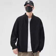 春秋用 ニットカーディガン【メンズ・シンプル・ゆったりデザイン】