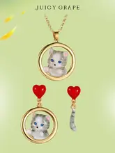 可愛らしい猫モチーフのアクセサリー【リング・ネックレス・ブレスレット・イヤリング・デザイン】（セットアップ対応）
