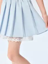 可愛らしいデザインの女児用半身スカート【韓国風・夏用・甘めスタイル】（セットアップ対応）