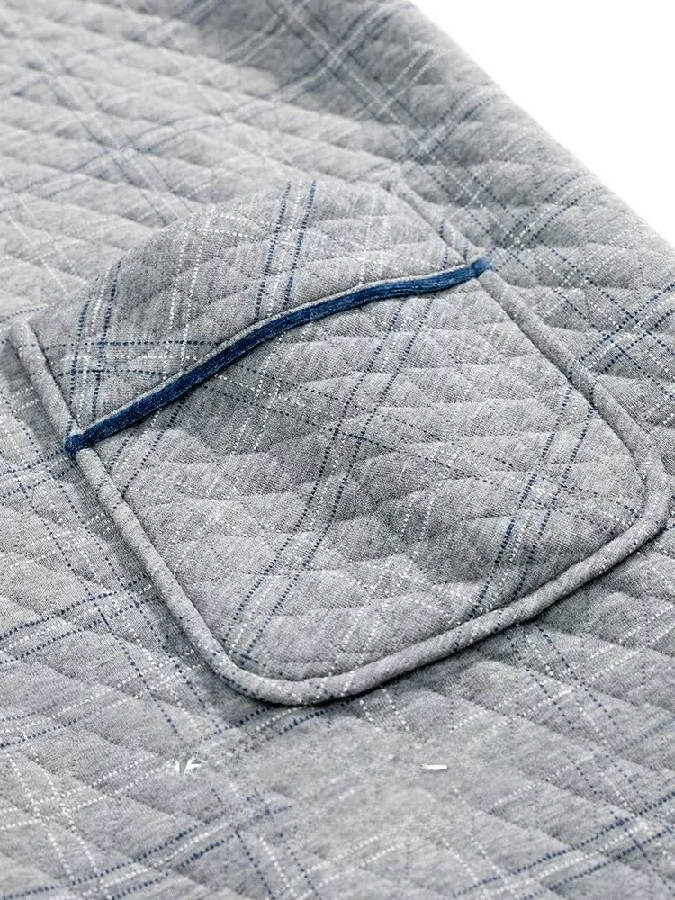 メンズパジャマ コットン素材で秋冬の快適な睡眠を実現