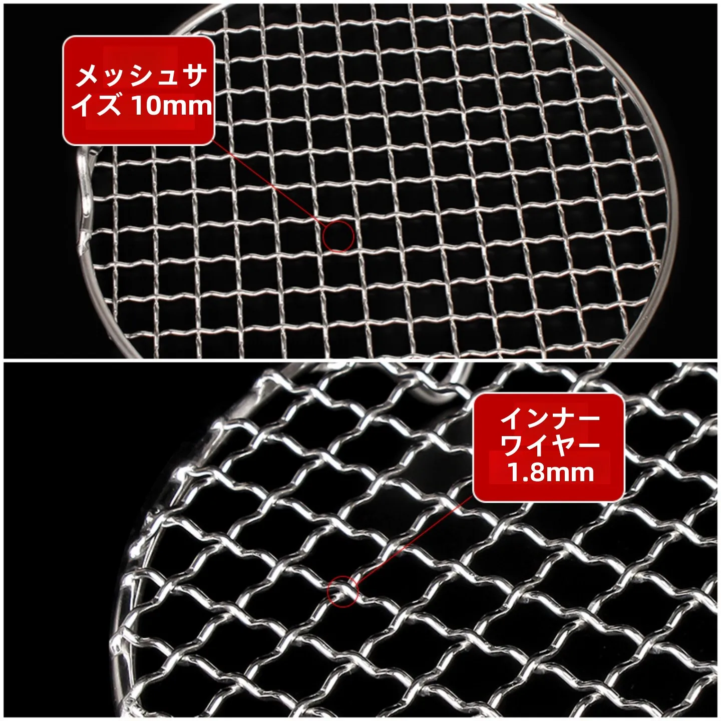 ステンレス製脚付き丸型バーベキューグリルネット：電気コンロ用の強化デザインが実用性を実 現