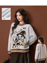 冬用バイカラー縞模様のフィットブランケットカラーセーター【極上の柔らかさ・女性用】