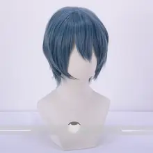 ロリータ風 短髪ウィッグ【雰囲気のあるブルー・コスプレ用】