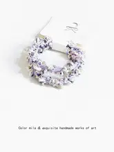 小清新カラフルビーズ編み髪ゴム【おしゃれなヘアアクセサリー・髪をまとめる用】