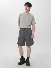 防水加工のメンズカーゴショートパンツ【軽量・ゆったりフィット・多ポケット・ドローコード】