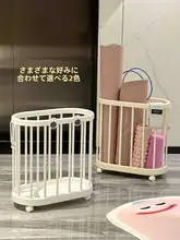 フィットネス器具収納カート【移動式・キャスター付き・ヨガマット・フォームローラー収納】