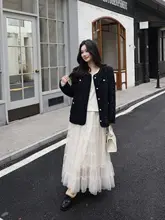 パリ風プリンセススカート【花びらデザイン・高ウエスト・フレア・ウエストゴム】