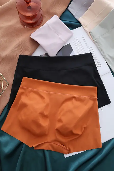 女性用アイスシルク無痕ボクサーパンツ【中腰・防走光・快適な綿裏地】