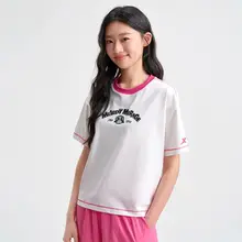 Xtep ラウンドネックTシャツ【女性用・夏用・カジュアル・ショート丈】