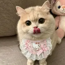 可愛い犬用よだれかけ【リボンデザイン・ペット用・キャラクター】